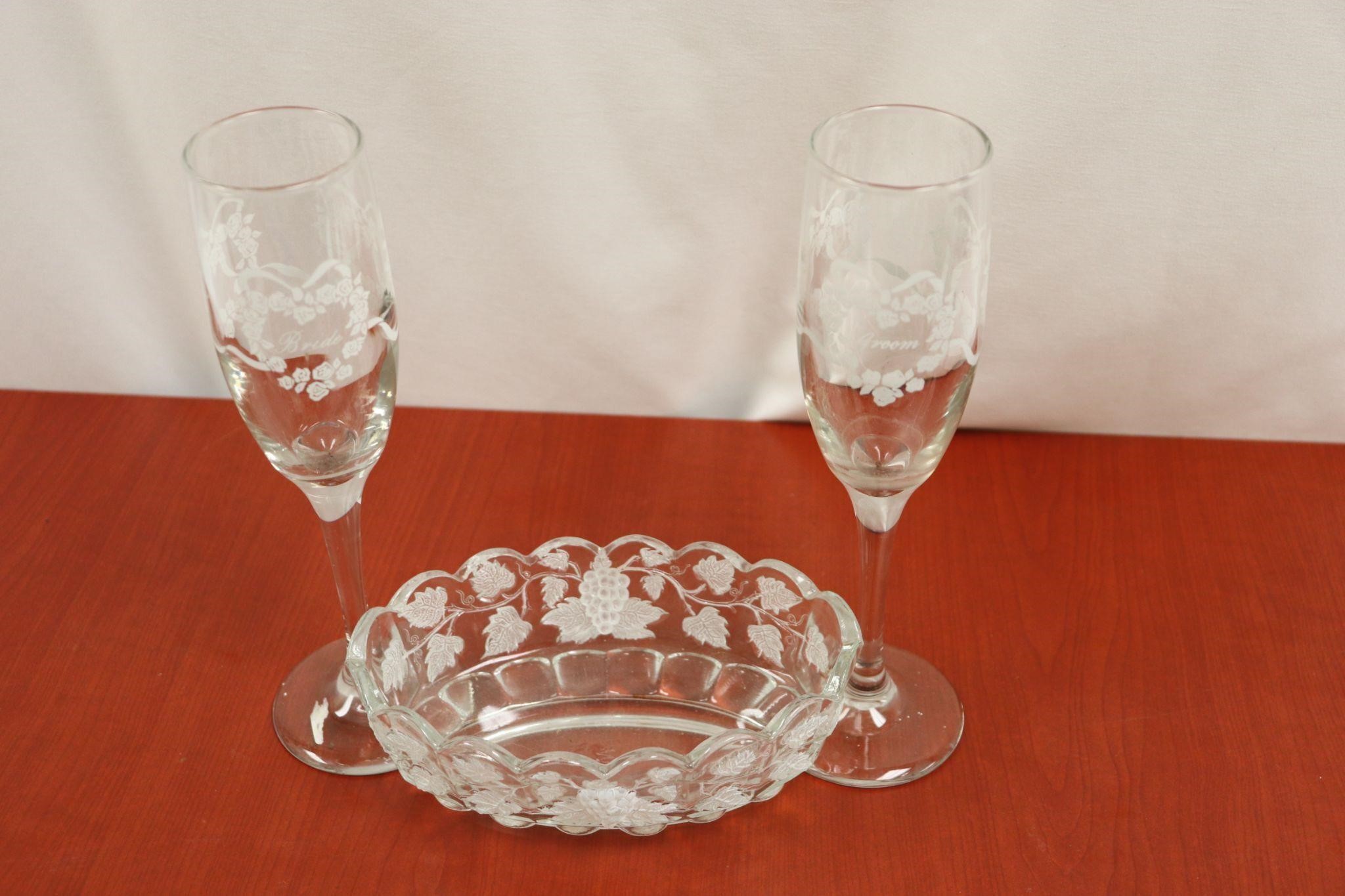 Bride & Groom Glassware