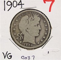 1904 BARBER HALF DOLLAR COIN