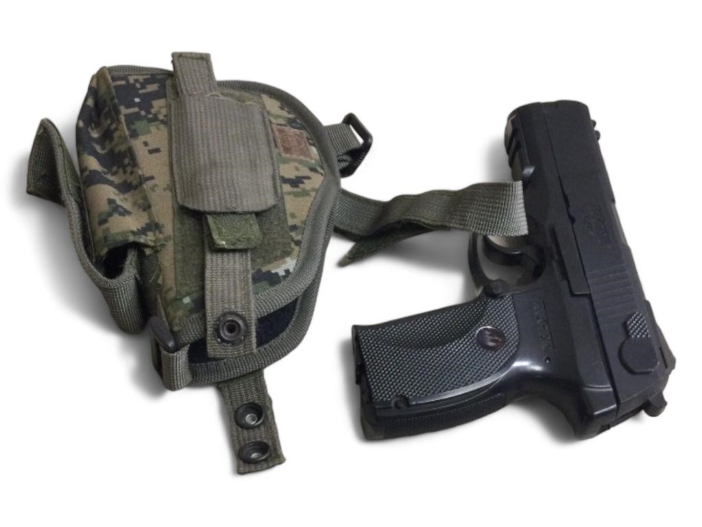 Rubber bb co2 gun with holster