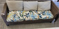 BETTER HOMES/GARDENS WOVEN PATIO SOFA W/ CUSHIONS