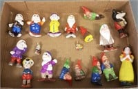 Group of vintage miniature bisque figures - Snow
