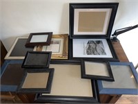 3 large picture frames, 4 medium, 4 small frames
