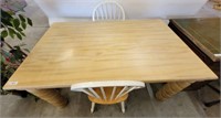 DINING TABLE, 2 WINDSOR BACK CHAIRS