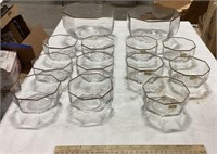2-Lg  glass bowls & 11 small bowls