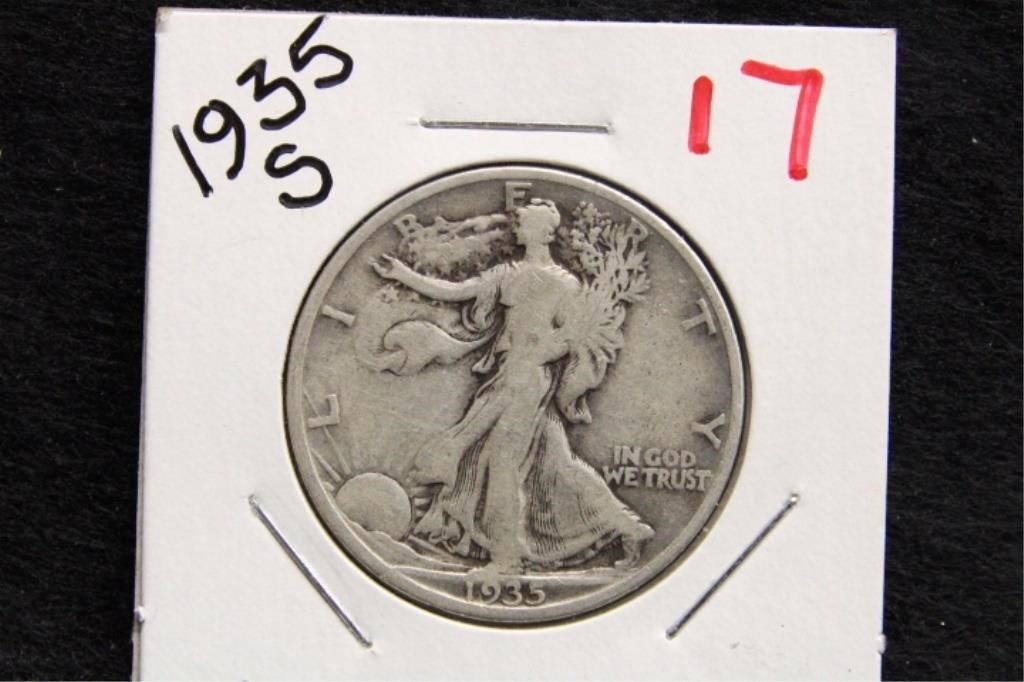1935 S WALKING LIBERTY HALF DOLLAR COIN