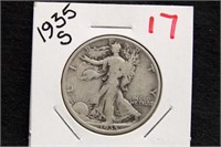 1935 S WALKING LIBERTY HALF DOLLAR COIN