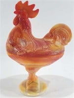 VTG Kanawha Wva Swirl Rooster Candy Dish
