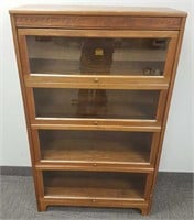 Gunn vintage oak lawyers bookcase - 34" wide x