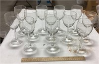 12 stemware glasses