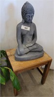 COMPOSITE ASIAN STATUE W/ WOODEN STAND