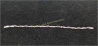 Marked 10K White Gold, Amythest Tennis Bracelet