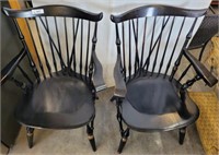 2 HITCHCOCK TYPE BRACE BACK CHAIRS