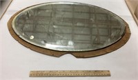 Oval glass mirror 24x16