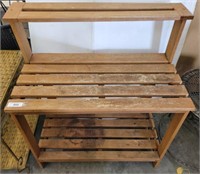 WOODEN POTTING TABLE