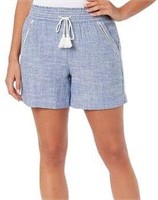 Briggs Women's SM Linen Short, Blue Small