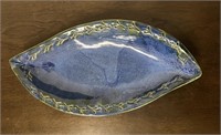 Blue & Green Oval Serving Bowl