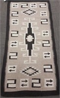 Wool woven Southwest rug - 5' x 2'4"