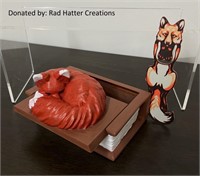 3D printed Fox book jewellery box, Fox bookmark