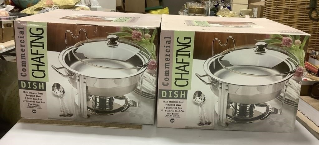 2 Commercial Chafing dishes- 4 qt.