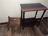 End table and rocking bench for dolls