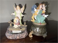 Guardian angel statue & angel music box