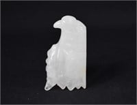 Carved Druzy Agate Crystal Eagle Paperweight