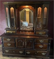 Large dresser with mirror & staging lights
