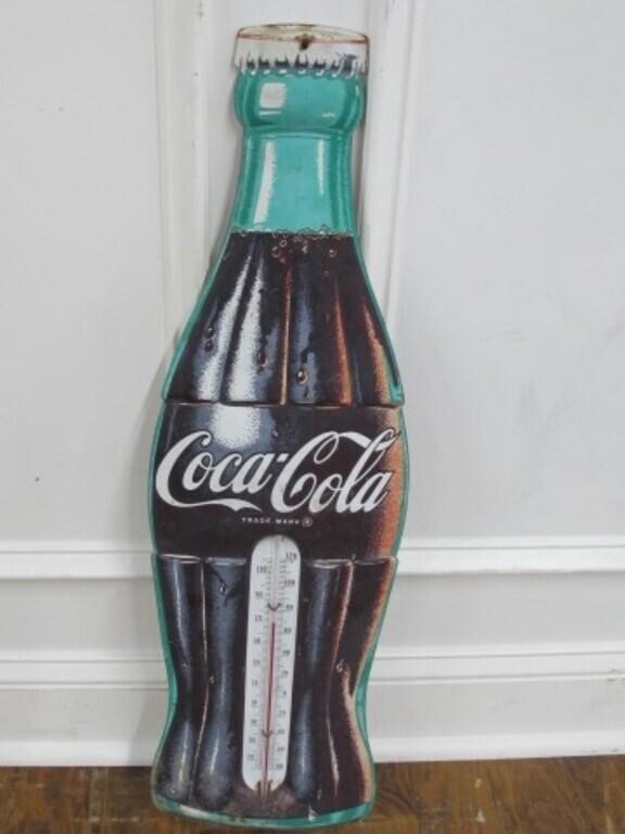 EARLY 1960/70'S COCA COLA BOTTLE THERM. 29 IN TALL