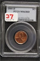2005 D PCGS GRADED LINCOLN CENT