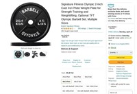 FM7757   Fitness Cast Iron Weight Plate, 45LB Pair
