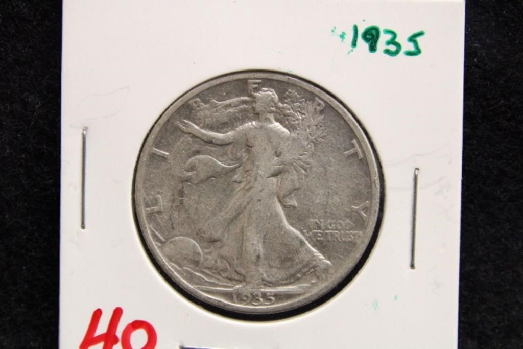 1935 WALKING LIBERTY HALF DOLLAR COIN