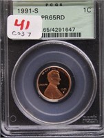 1991 S PCGS GRADED LINCOLN CENT