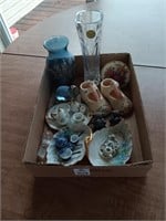 Miniature tea sets, vases, etc.
