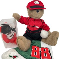 Dale Earnhardt Jr. Plush Bear, Christmas Hat, etc