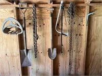 Chains, shovels, saws, & rubber tow straps