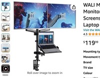 WALI Monitor and Laptop Mount, Gas Spring