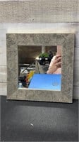 Small Wood Framed Mirror 10" Square