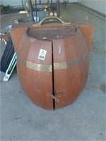 Wood Whiskey barrel cabinet
