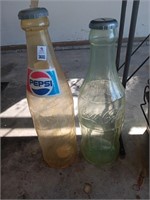 Pepsi & Coke plastic banks (damaged)