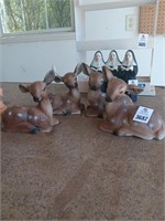 Porcelain deer figurines