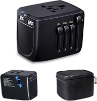 NEW $56 Universal Travel Adapter w/Case