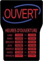 French Royal Sovereign LED Open Sign with Business