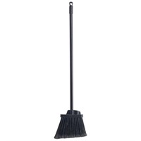 Winco Lobby Broom Set, Flagged, Black Bristles