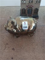Brass piggy bank