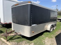 2007 enclosed trailer: 18' x 7', w/ ownership