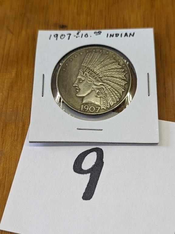 1907 $10 Morgan Indian Head Commemorative Coin