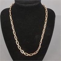 14K gold link necklace - 12.8 grams - 16" long
