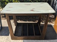 PAINTED DISTRESSED END TABLE