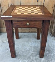 1 DRAWER GAME TABLE W/ CHESS PIECES