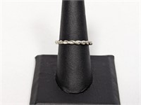 .925 Sterling Twisted Band Sz 8